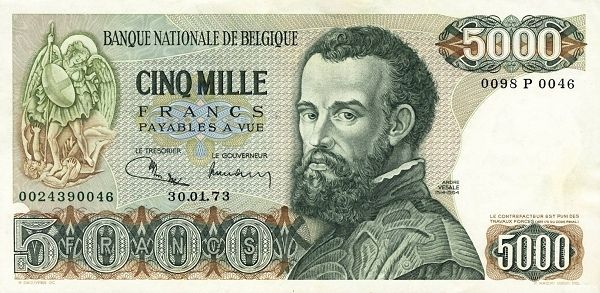 БЕЛЬГИЯ 5000 ФРАНКОВ