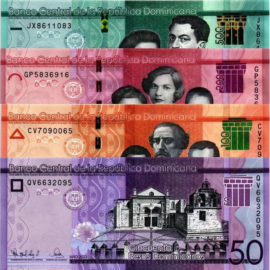 ДОМИНИКАНСКАЯ РЕСПУБЛИКА НАБОР 50 100 200 500 ПЕСО