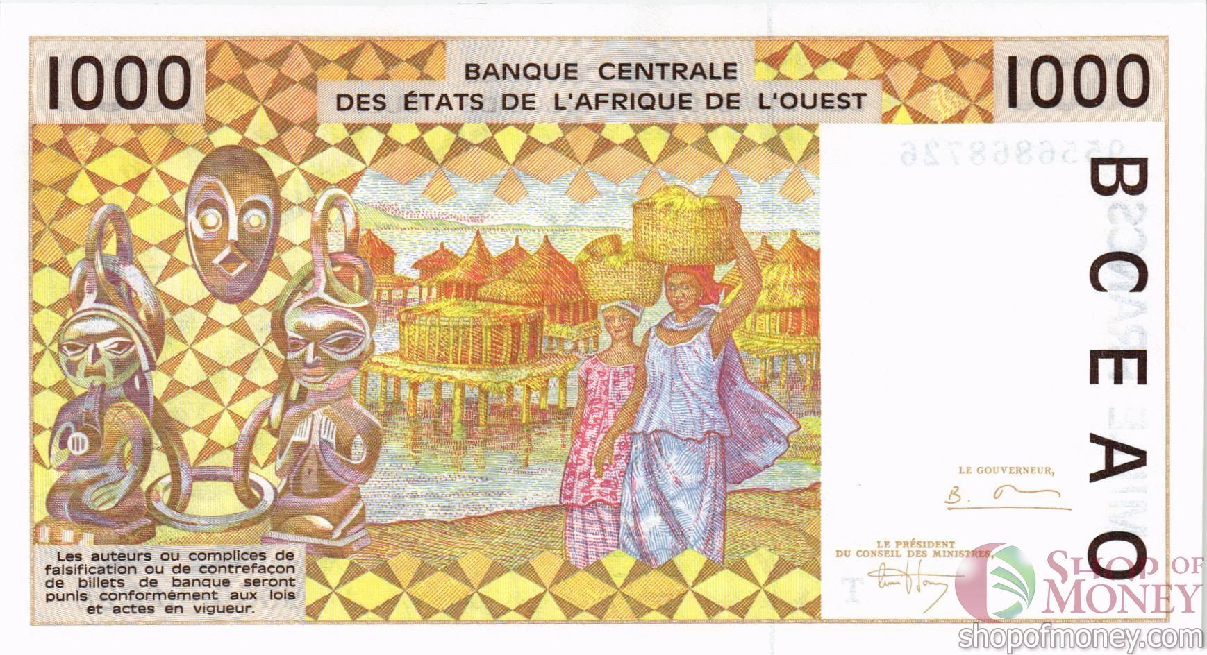 WAS - ТОГО 1000 ФРАНКОВ (T) мини 2