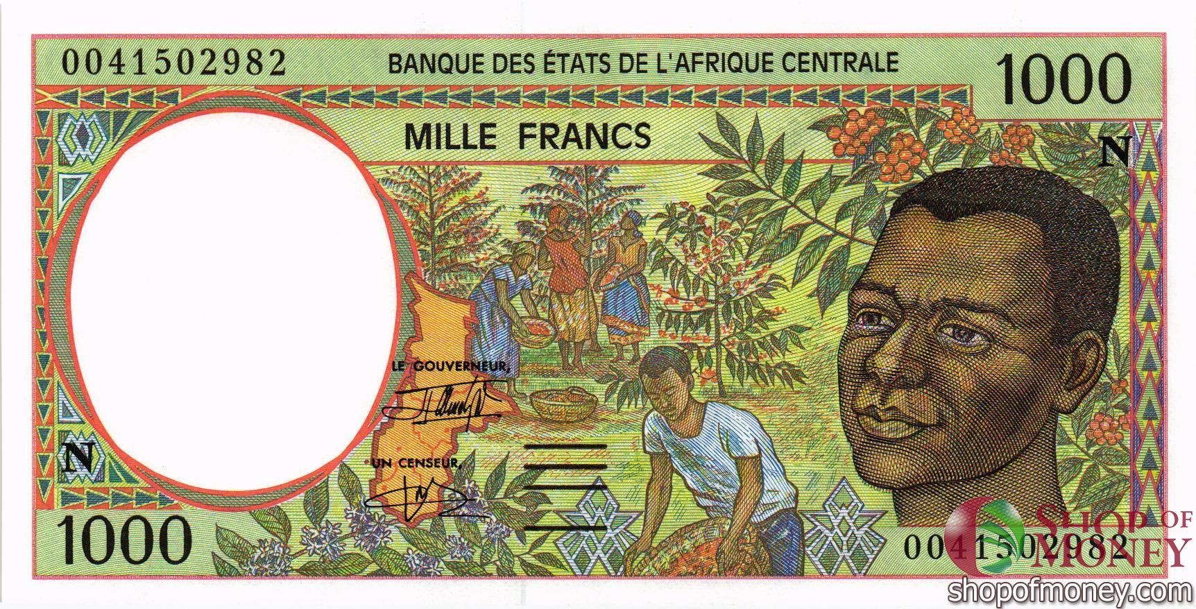 ЭКВАТОРИАЛЬНАЯ ГВИНЕЯ 1000 ФРАНКОВ