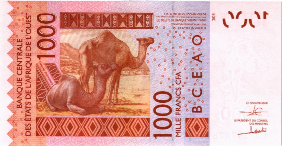 WAS - ТОГО 1000 ФРАНКОВ (T) мини 2