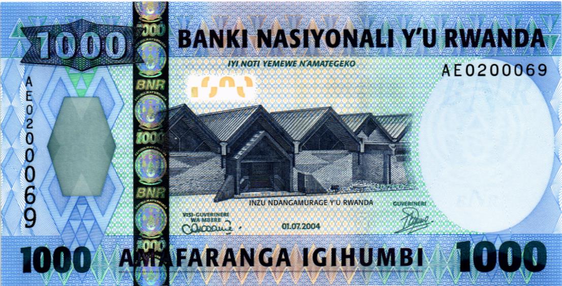 РУАНДА 1000 ФРАНКОВ