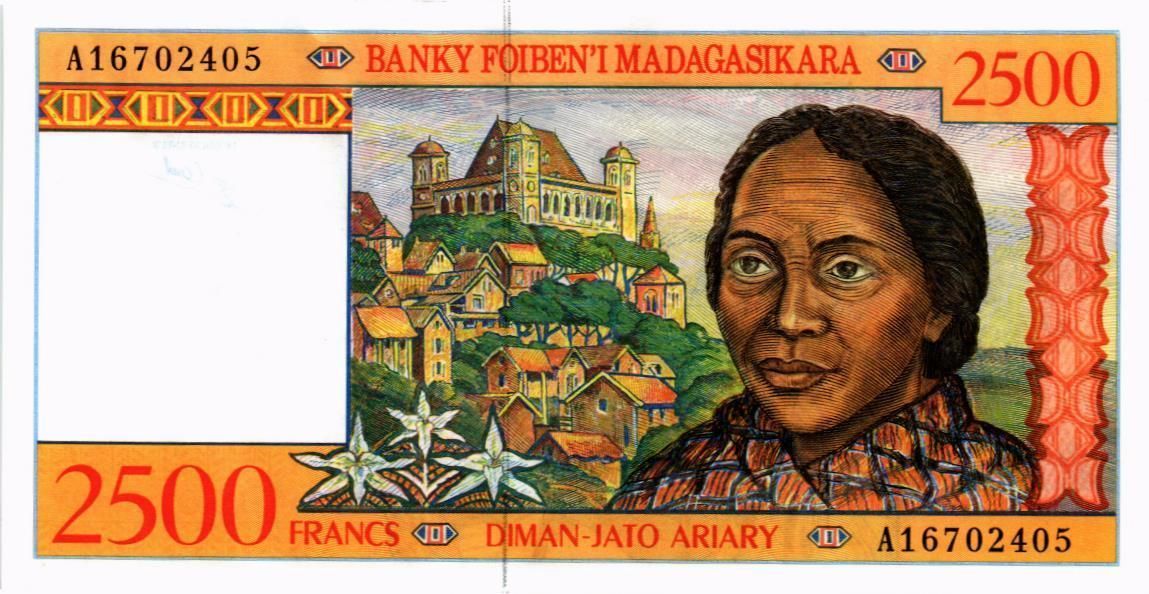 МАДАГАСКАР 2500 ФРАНКОВ мини 1