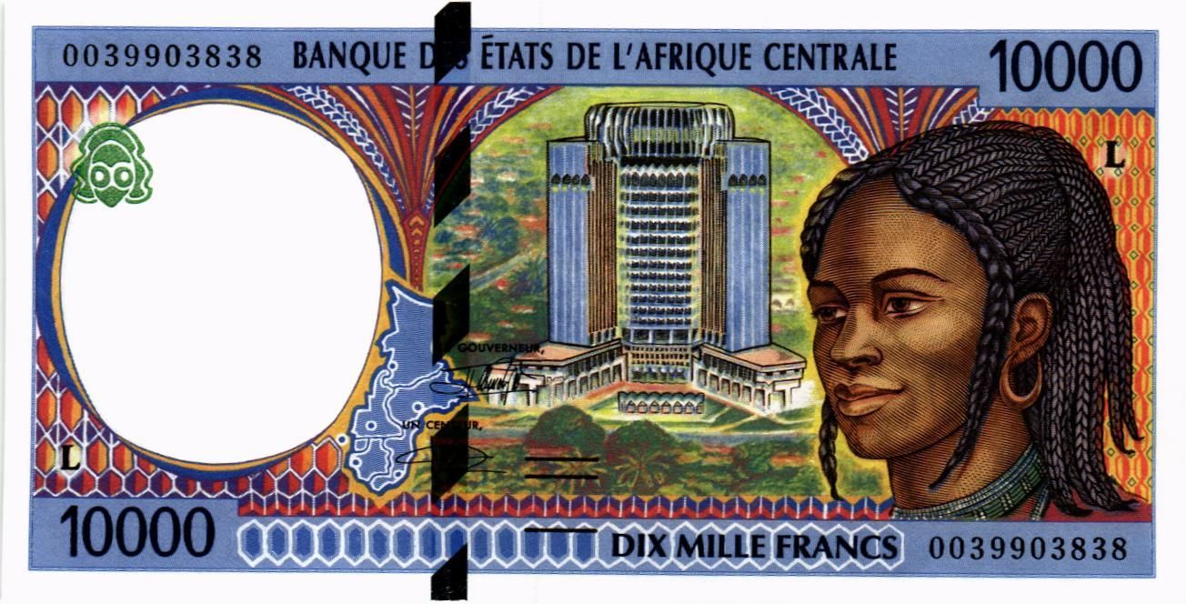 CAS - ГАБОН 10000 ФРАНКОВ (L) мини 1