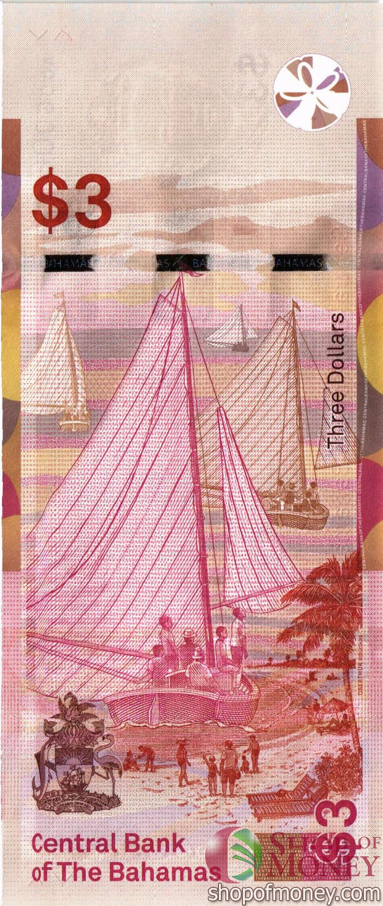 БАГАМСКИЕ ОСТРОВА 3 ДОЛЛАРА #A006006 мини 2