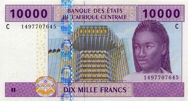 CAS - ЧАД 10000 ФРАНКОВ (C) мини 1