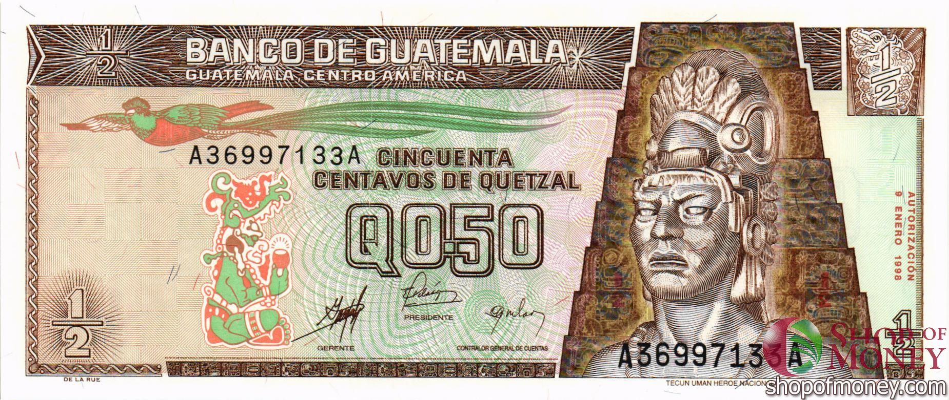 ГВАТЕМАЛА 1/2 КЕТСАЛЬ