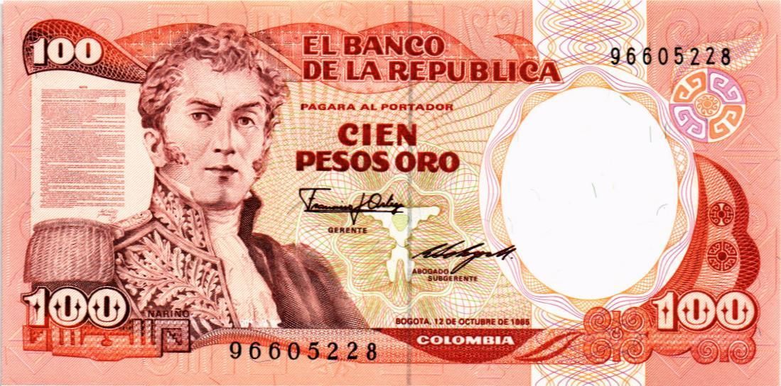 КОЛУМБИЯ 100 ПЕСО (12.10.1985) мини 1