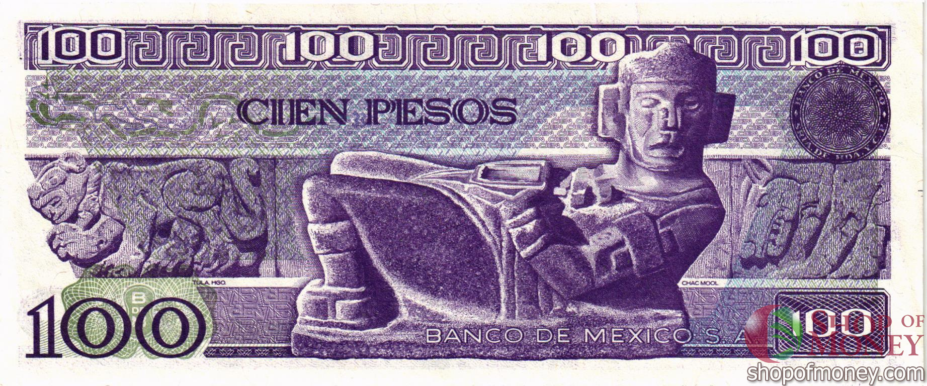 МЕКСИКА 100 ПЕСО (-VH- СЕРИЯ) мини 2