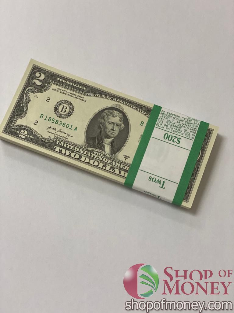 США 2 ДОЛЛАРА (B-Нью-Йорк) (100 БАНКНОТ) мини 1