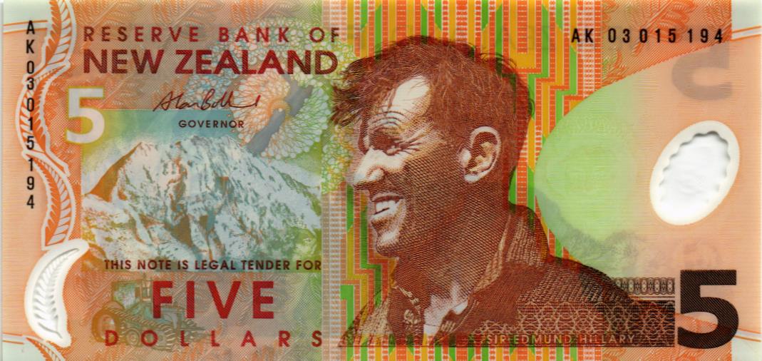 НОВАЯ ЗЕЛАНДИЯ 5 ДОЛЛАРОВ мини 1