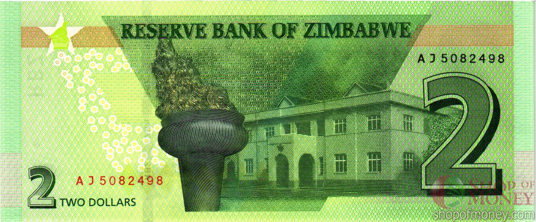 ЗИМБАБВЕ 2 ДОЛЛАРА мини 2