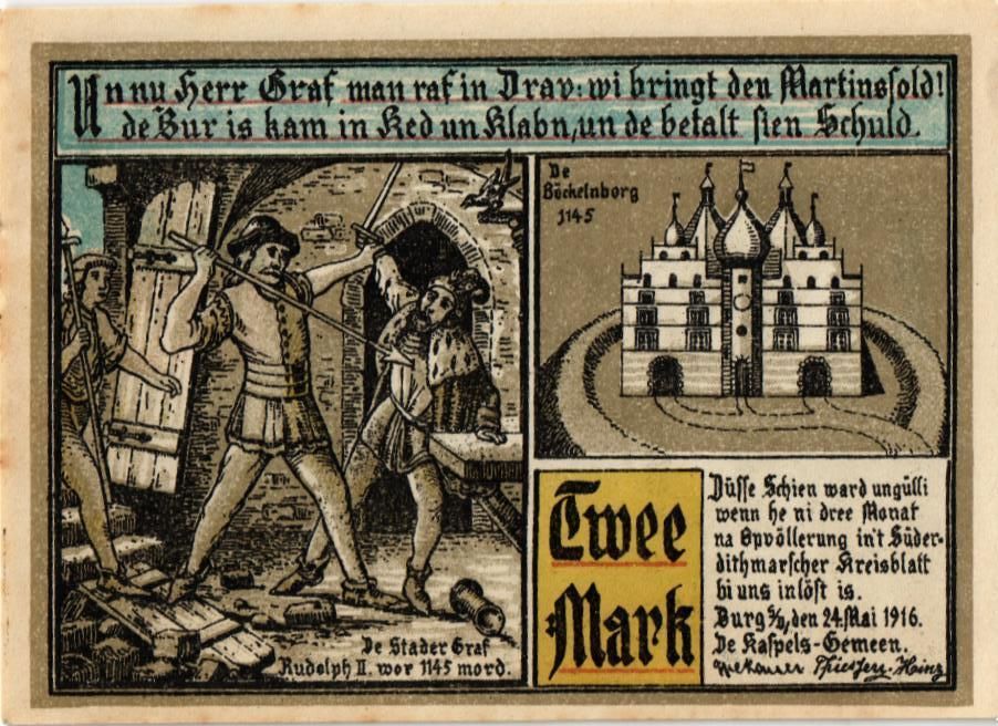 ГЕРМАНИЯ 2 МАРКИ (НОТГЕЛЬД) мини 1