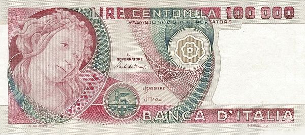 ИТАЛИЯ 100000 ЛИР мини 1