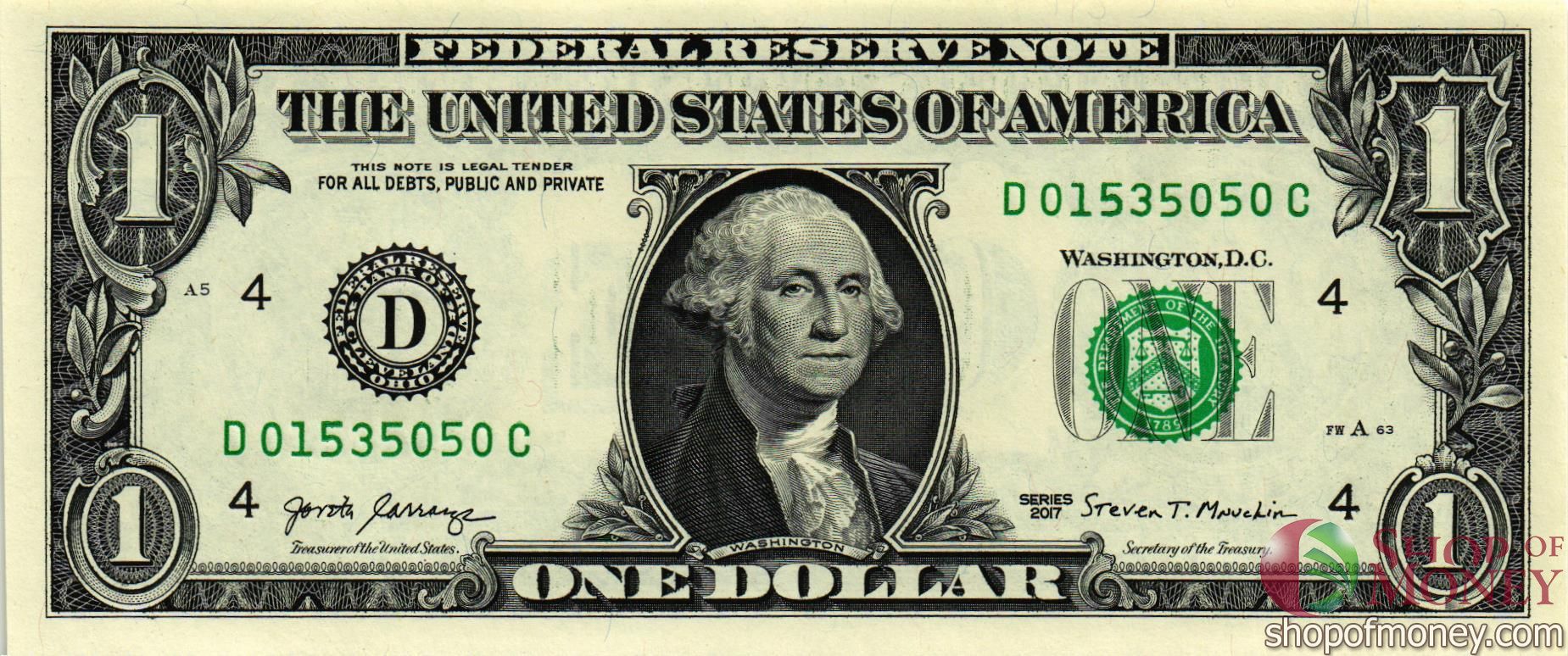 США 1 ДОЛЛАР (D-Кливленд)