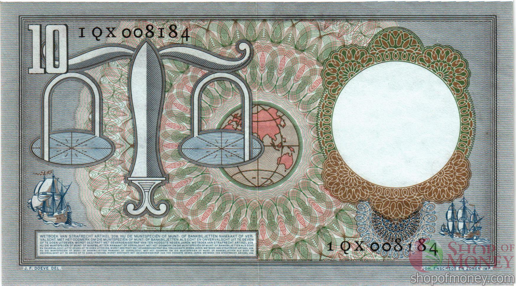 НИДЕРЛАНДЫ 10 ГУЛЬДЕНОВ мини 2