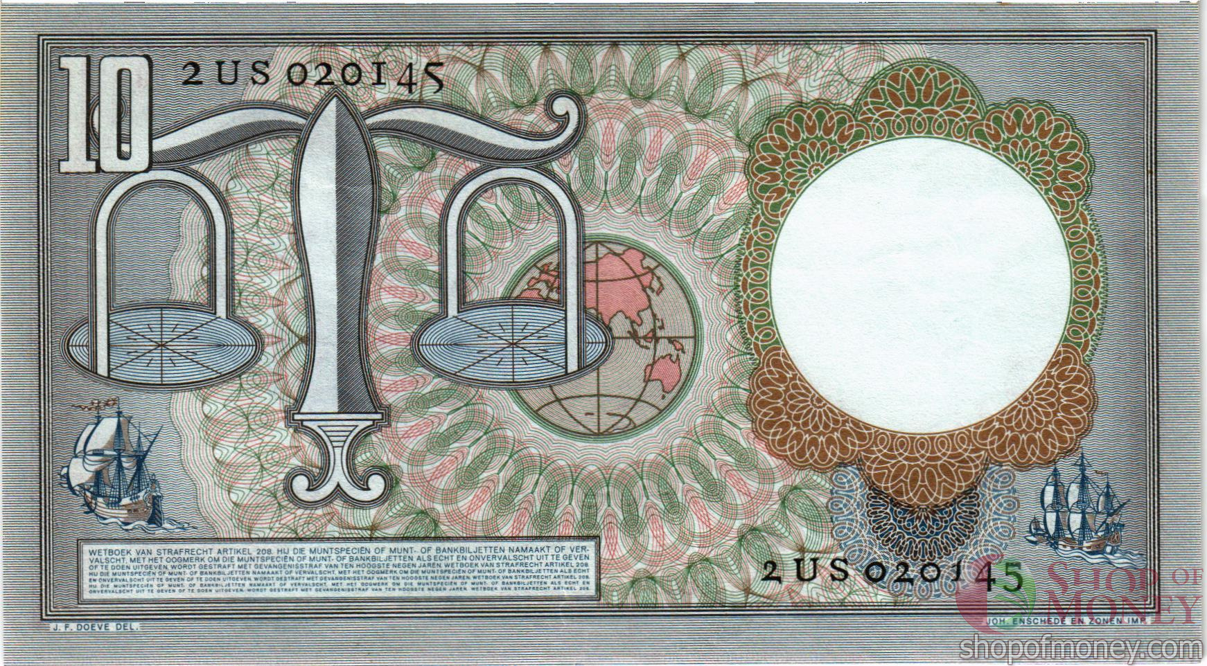НИДЕРЛАНДЫ 10 ГУЛЬДЕНОВ мини 2