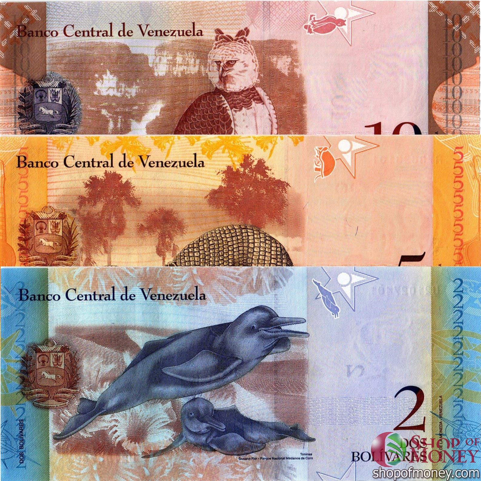 ВЕНЕСУЭЛА 2-5-10 БОЛИВАРА мини 2