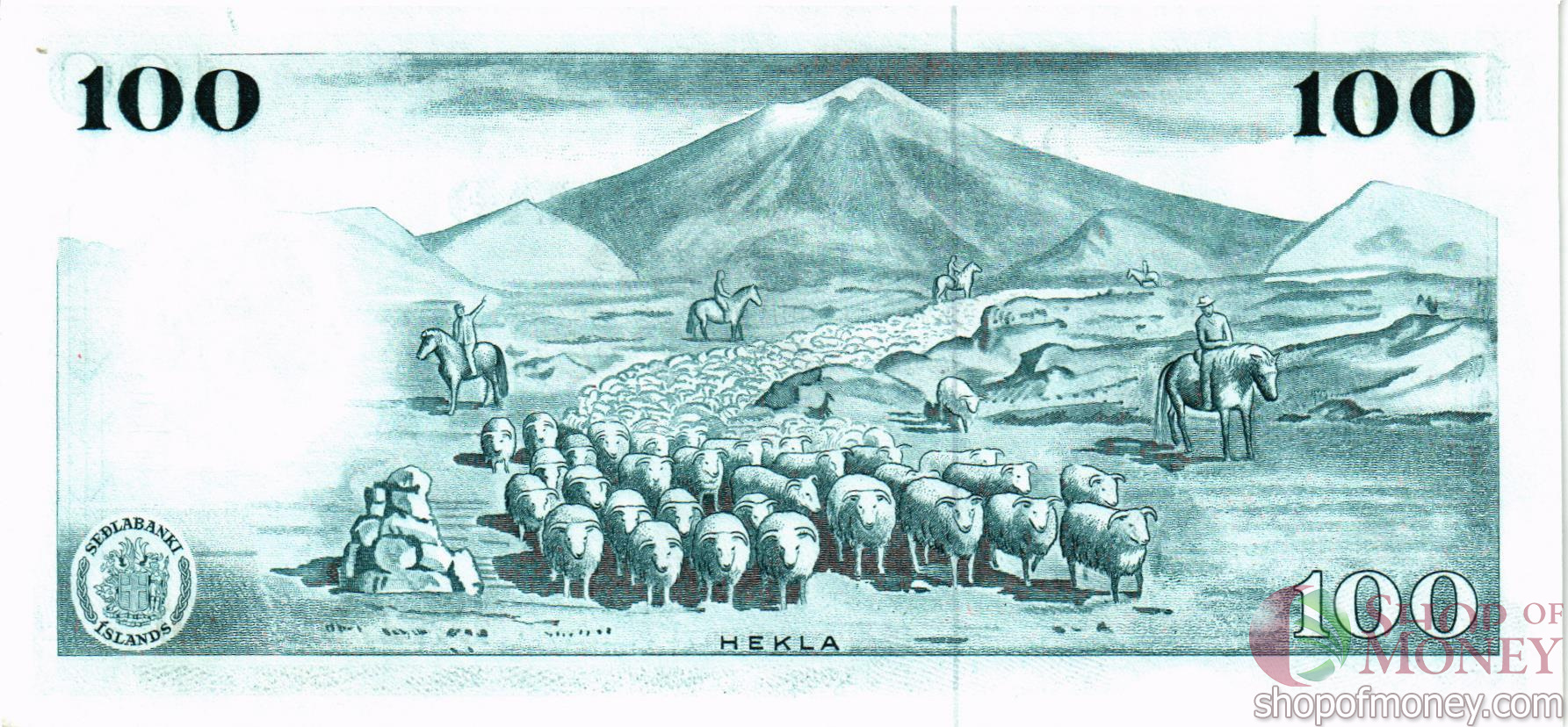 ИСЛАНДИЯ 100 КРОН мини 2
