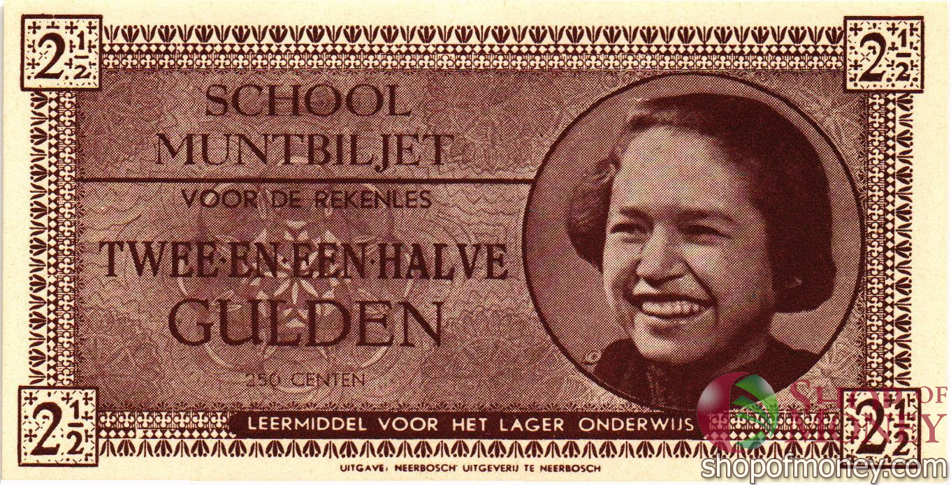 НИДЕРЛАНДЫ 2.5 ГУЛЬДЕНА (ШКОЛЬНЫЕ ДЕНЬГИ) мини 1