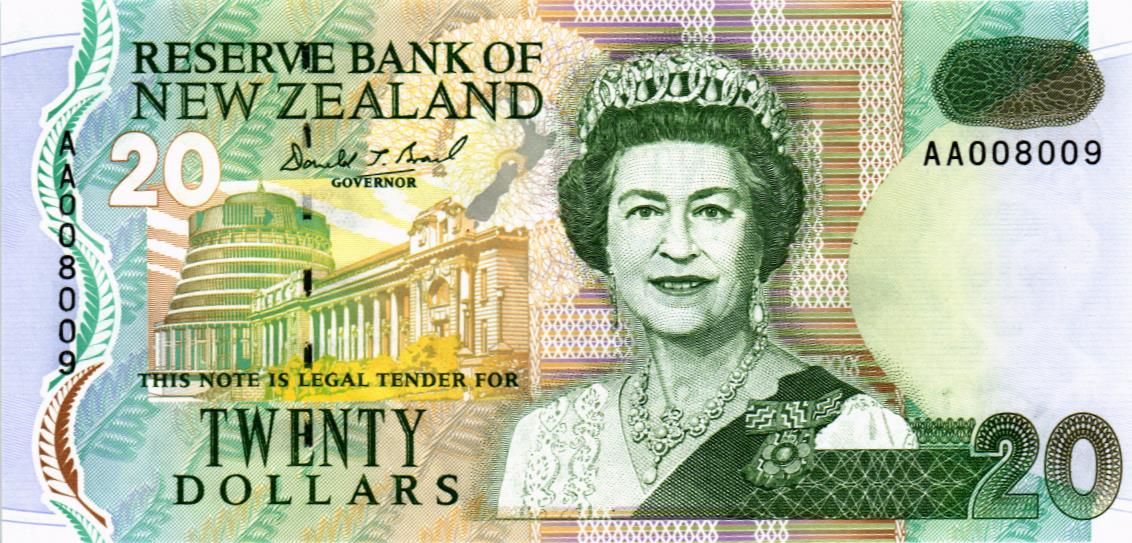 НОВАЯ ЗЕЛАНДИЯ 20 ДОЛЛАРОВ (-AA-)