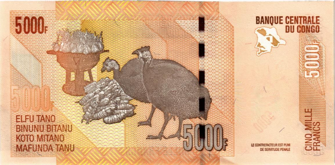 КОНГО ДР 5000 ФРАНКОВ мини 2