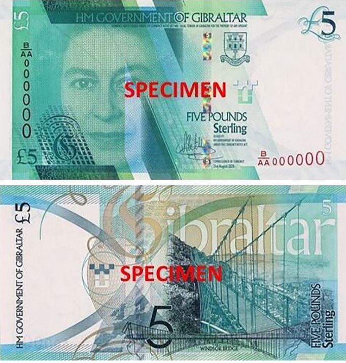 5 Фунтов Гибралтар 2022