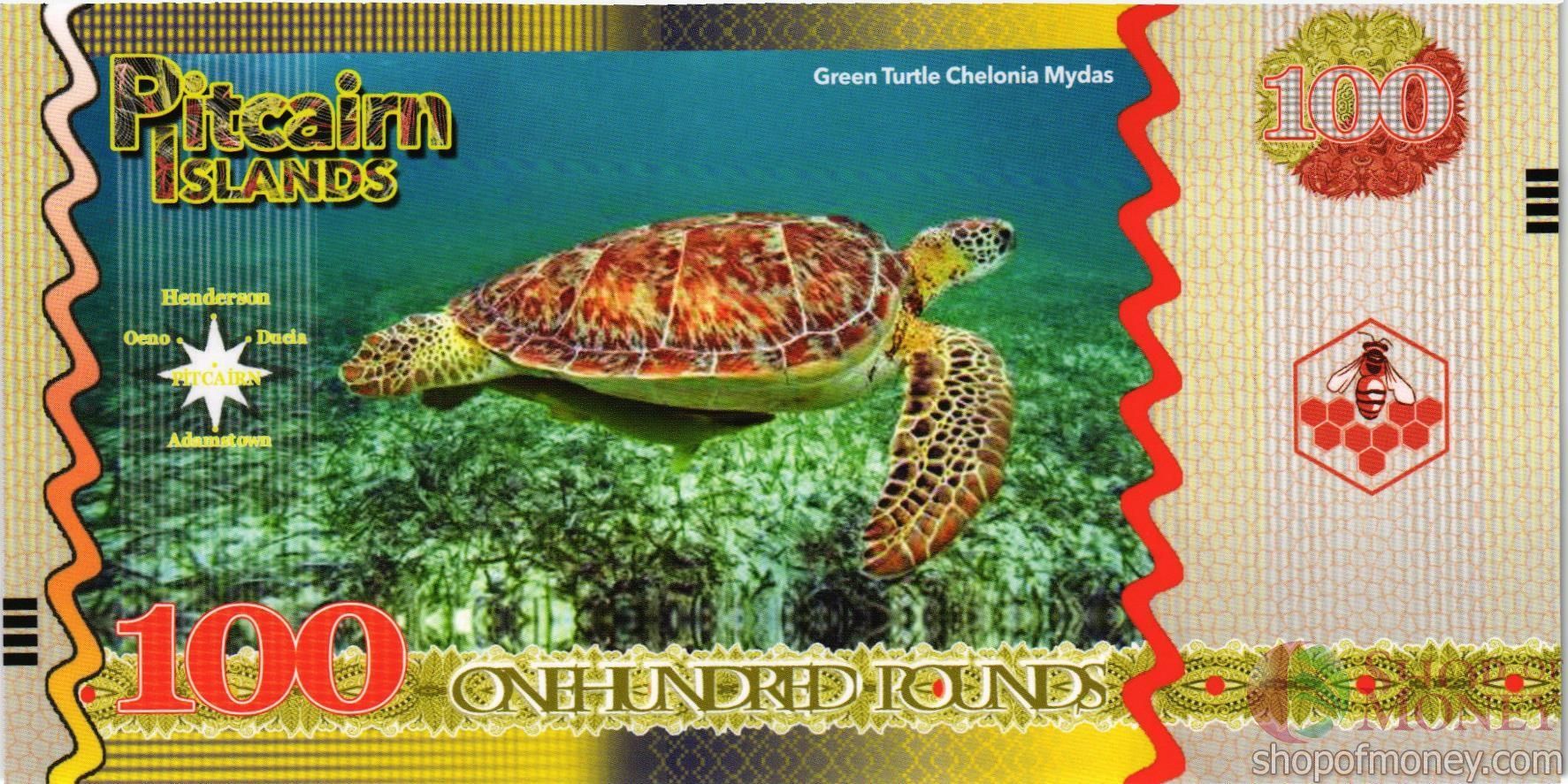 ОСТРОВА ПИТКЭРН 100 ФУНТОВ мини 2