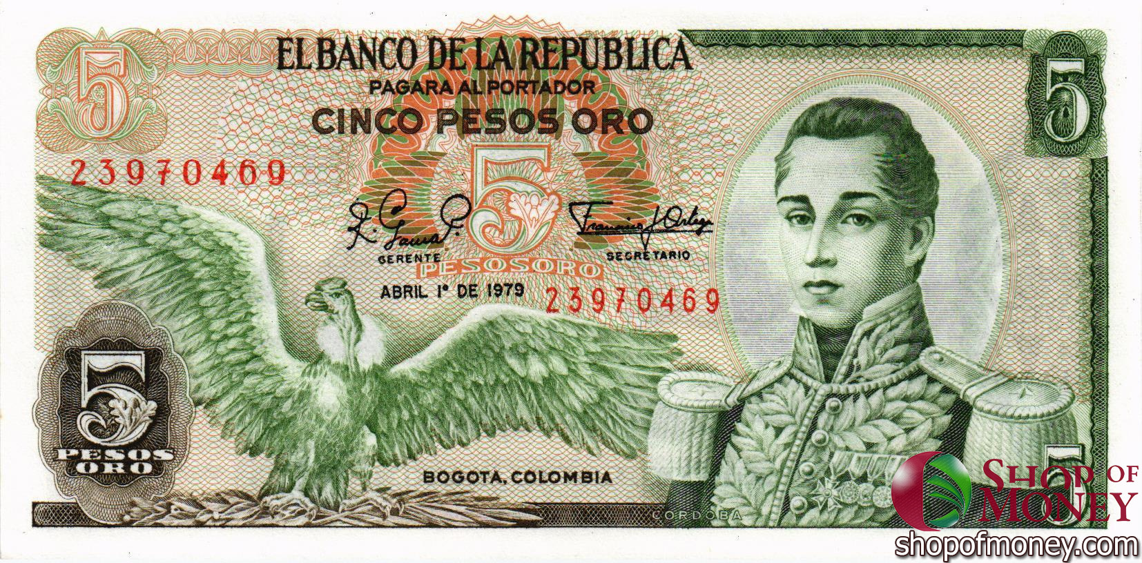 КОЛУМБИЯ 5 ПЕСО (01.04.1979)