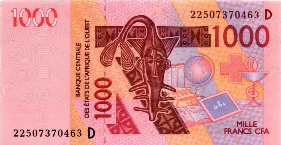 WAS - МАЛИ 1000 ФРАНКОВ (D) мини 1