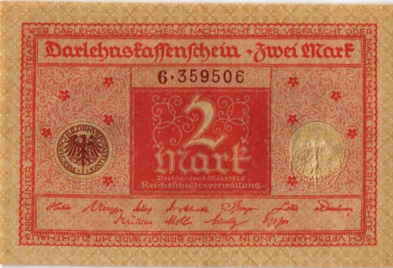 ГЕРМАНИЯ 2 МАРКИ мини 1