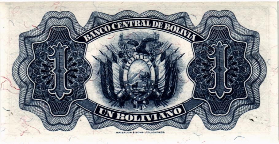 БОЛИВИЯ 1 БОЛИВИАНО мини 2