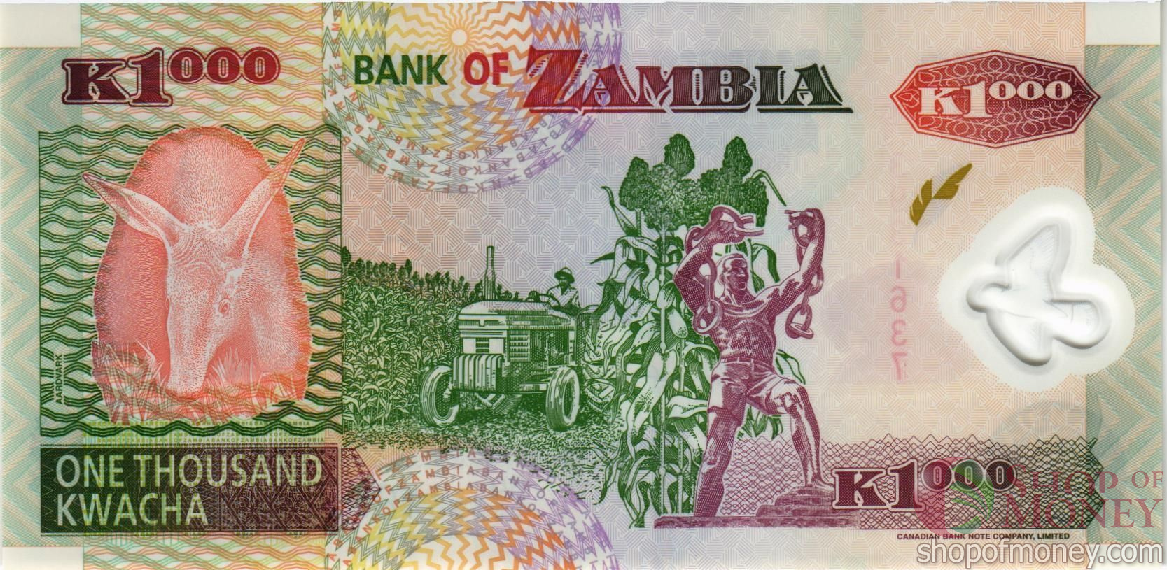 ЗАМБИЯ 1000 КВАЧА мини 1