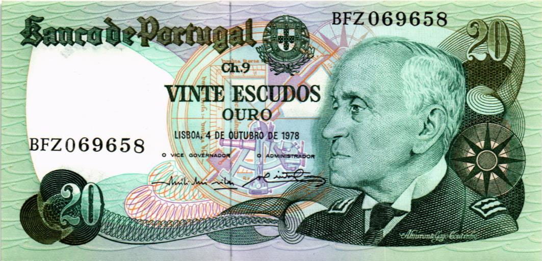 ПОРТУГАЛИЯ 20 ЭСКУДО