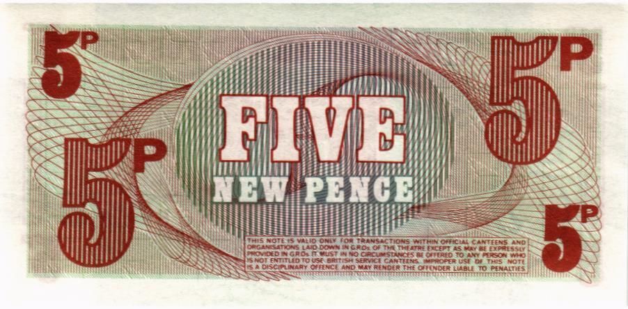 ВЕЛИКОБРИТАНИЯ / АНГЛИЯ 5 ПЕНСОВ (БРИТАНСКАЯ АРМИЯ) мини 2