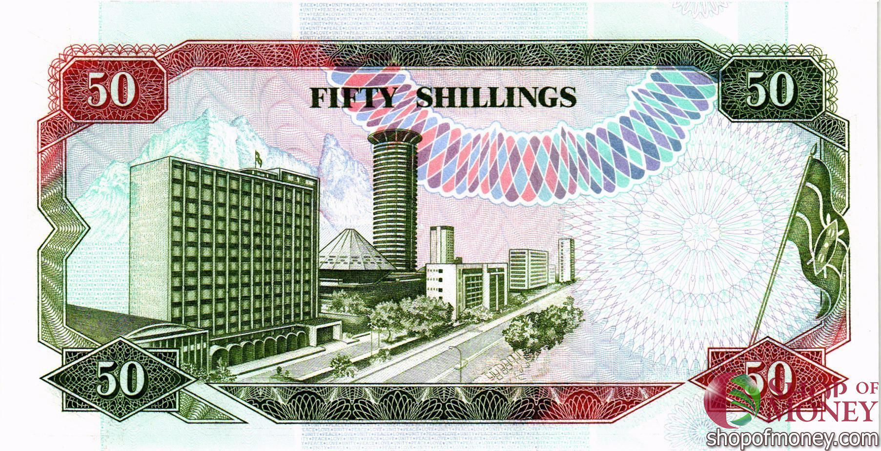 КЕНИЯ 50 ШИЛЛИНГОВ (-AA-ПРЕФИКС) мини 2