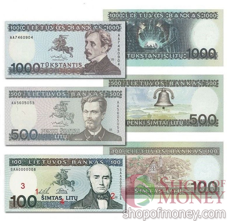 ЛИТВА 100 500 1000 ЛИТ мини 2