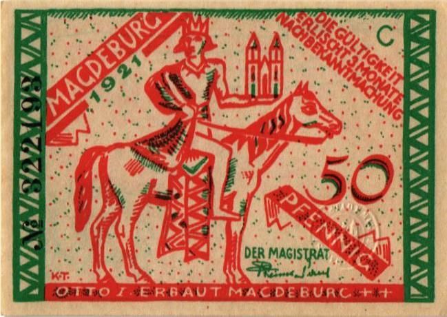 ГЕРМАНИЯ 50 ПФЕННИГОВ (НОТГЕЛЬД)