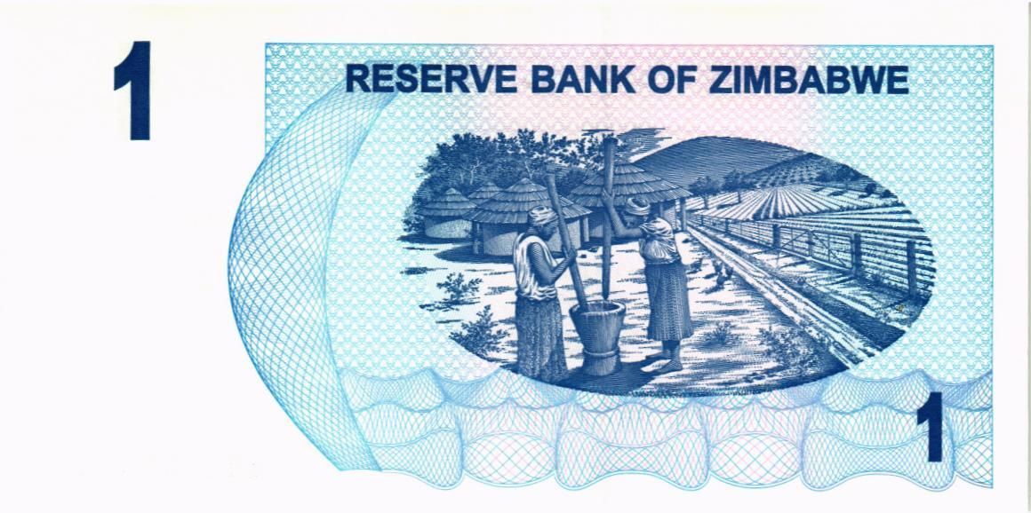 ЗИМБАБВЕ 1 ДОЛЛАР мини 2