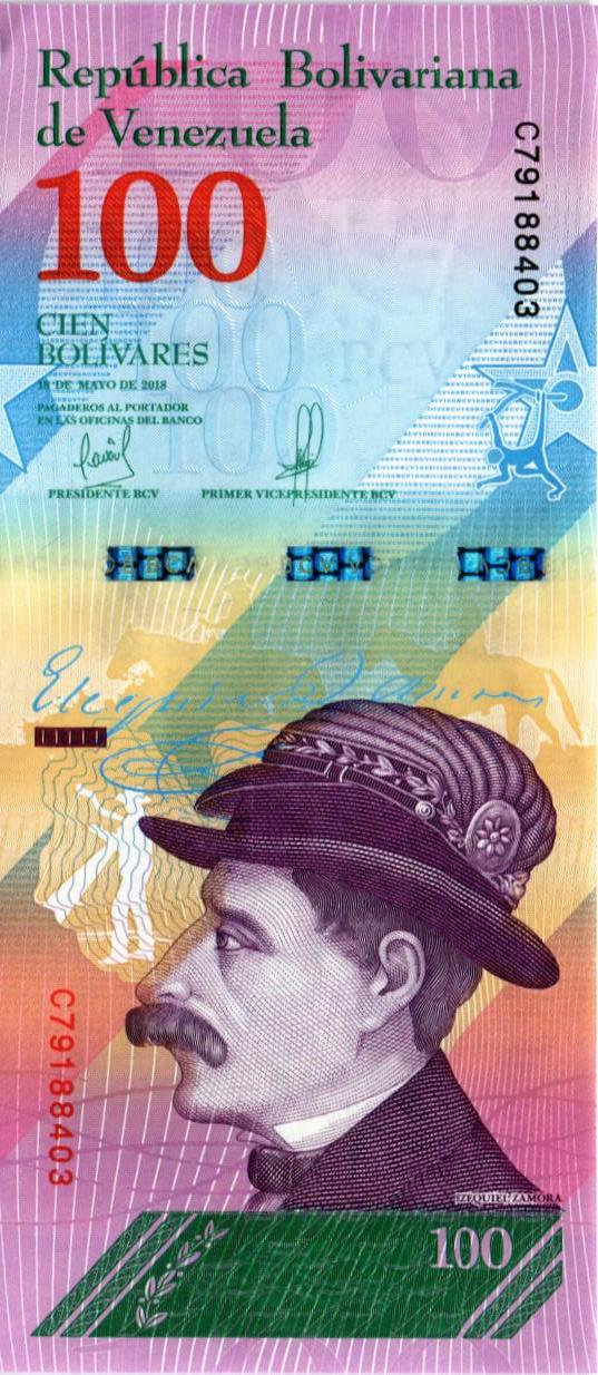ВЕНЕСУЭЛА 100 БОЛИВАР (18.05.2018) мини 1
