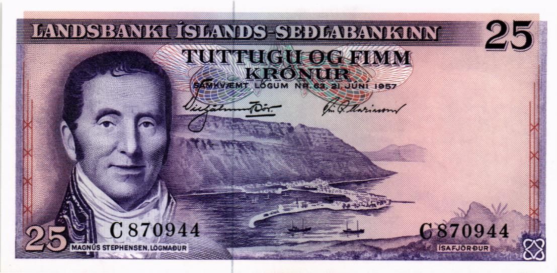 ИСЛАНДИЯ 25 КРОН мини 1