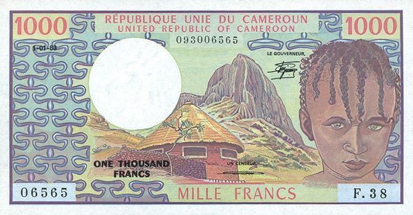 КАМЕРУН 1000 ФРАНКОВ мини 1