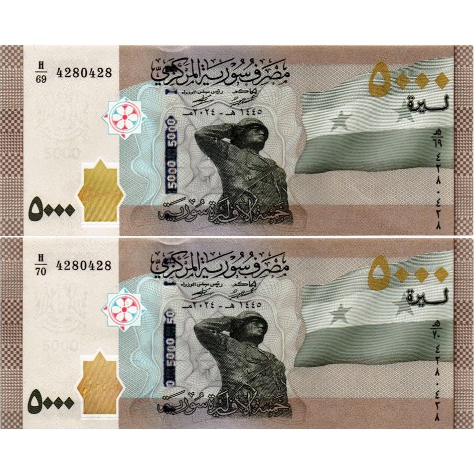 СИРИЯ НАБОР 5000 ФУНТОВ (H/69 4280428 & H/70 4280428)