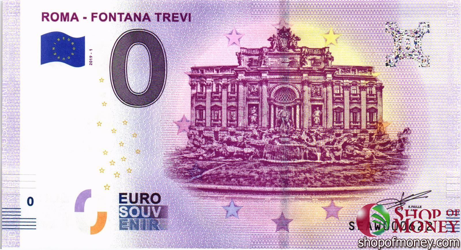 ROMA - FONTANA TREVI 0 ЕВРО мини 1