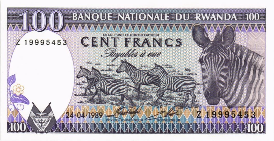 РУАНДА 100 ФРАНКОВ