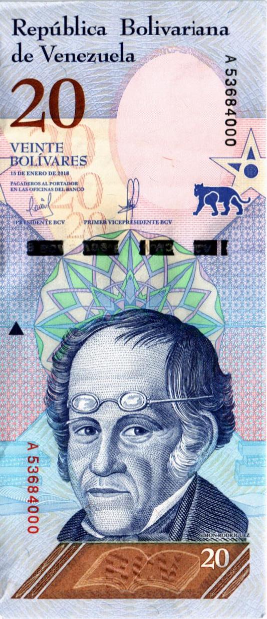 ВЕНЕСУЭЛА 20 БОЛИВАР мини 1