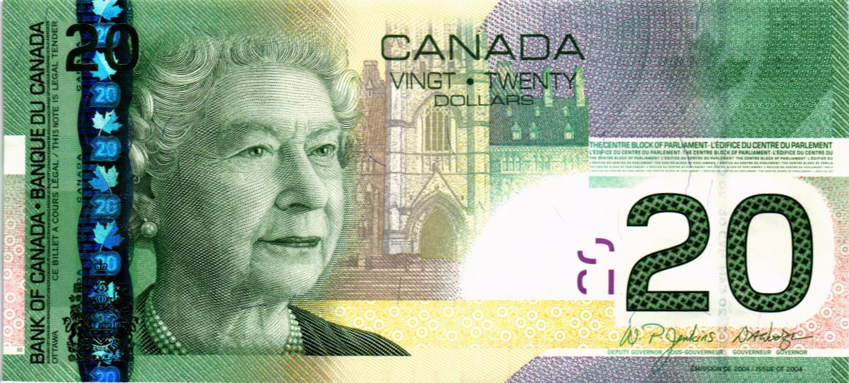 КАНАДА 20 ДОЛЛАРОВ