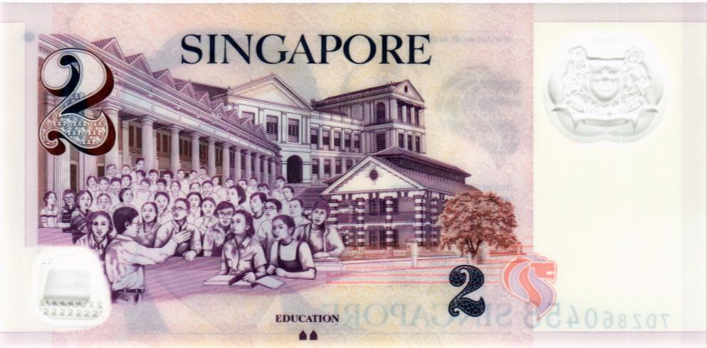 СИНГАПУР 2 ДОЛЛАРА мини 2