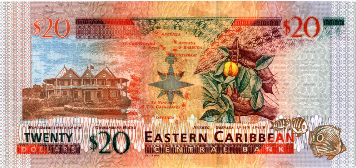 ВОСТОЧНЫЕ КАРИБЫ 20 ДОЛЛАРОВ (U - АНГИЛЬЯ) мини 2