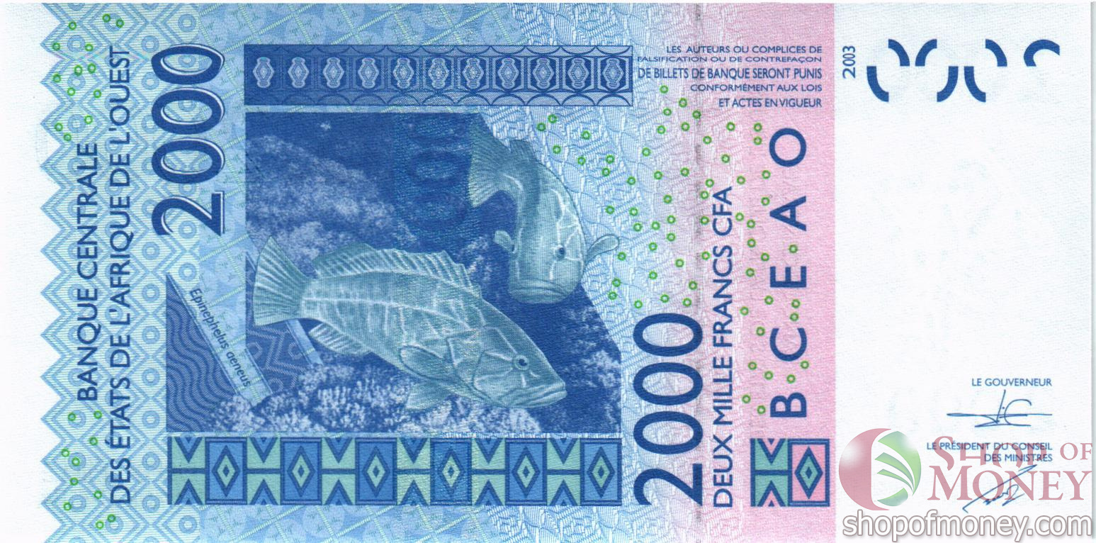 КОТ-Д'ИВУАР 2000 ФРАНКОВ мини 2